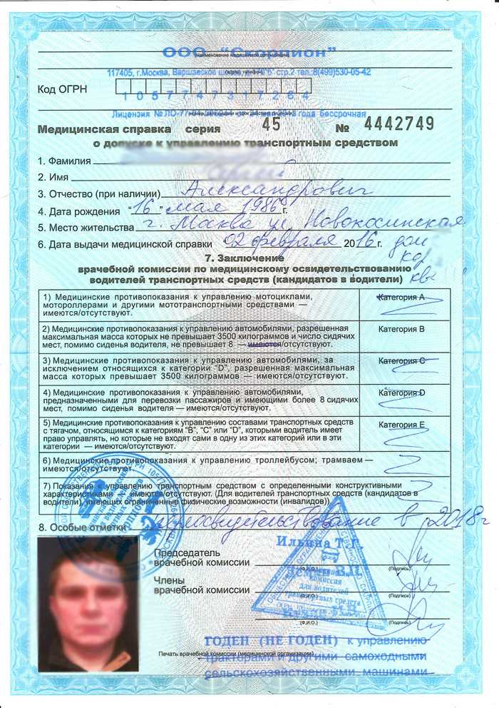 Инструкция по получению справки для водительского удостоверения
