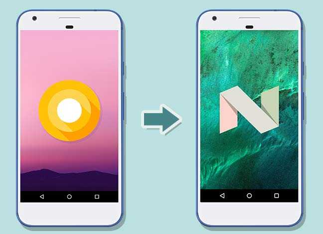 Downgrade android oreo to nougat on nexus and pixel