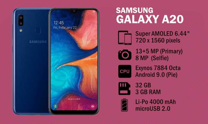 Samsung galaxy a20 3/32gb: подробный обзор
