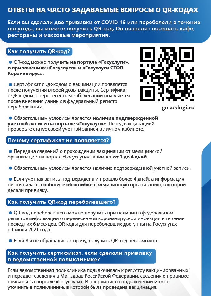 Qr-код вакцинированного на госуслугах в сертификате вакцинации