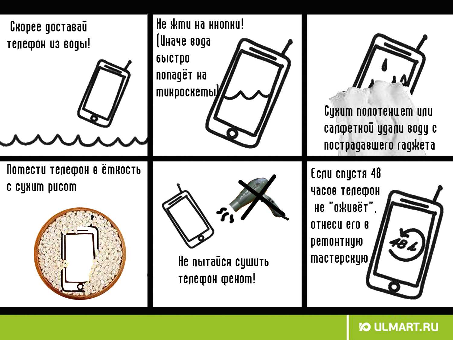 Айфон и рис: спасет ли крупа «утонувший» смартфон?