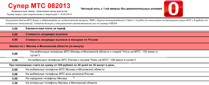 Тарифный план «супер мтс» преимущества, как подключить