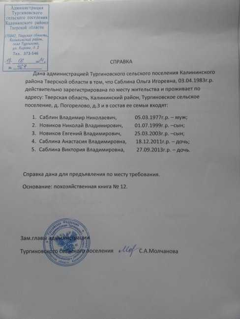 Получение справки о составе семьи в мфц: порядок и правила, необходимые документы