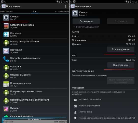 Почему у меня не работают камера и фонарик на android?