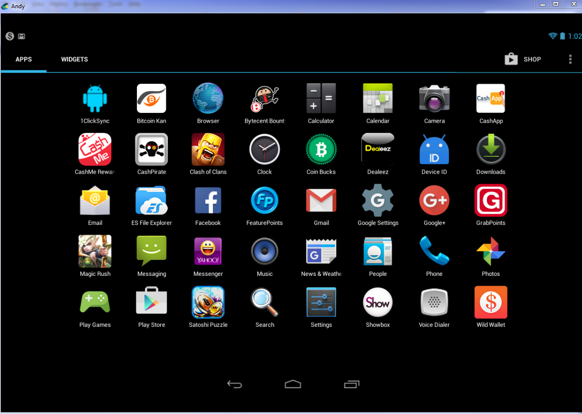 Скачать andy emulator (32/64-разрядная) windows 11, 10, 8, 7